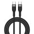 WIWU Wi-C033 3in1 Concise Series 100W Type-C to Type-C Combo PD Cable Set 20cm-150cm-200cm - Black